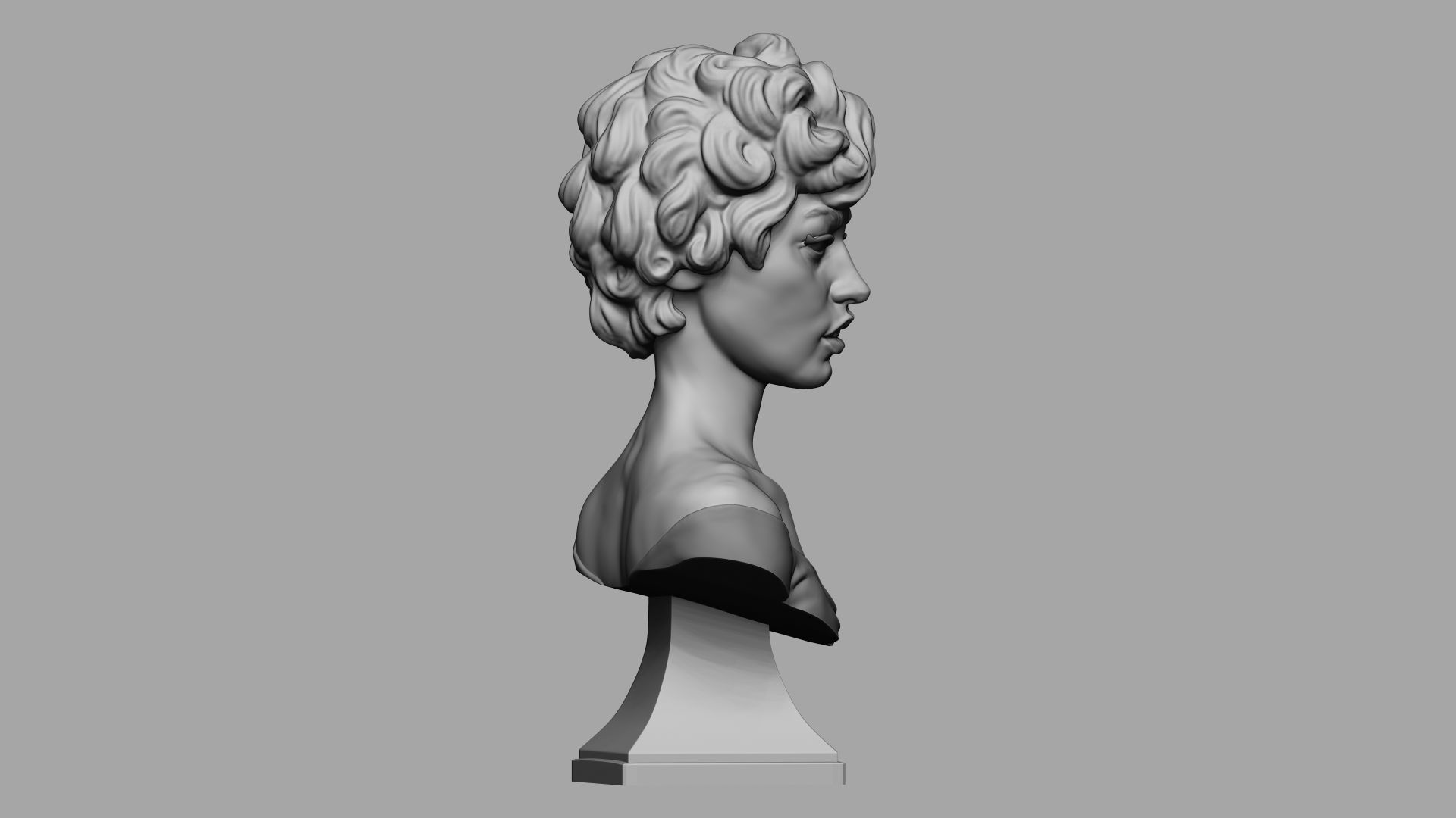 Female bust 006 3D print model_20