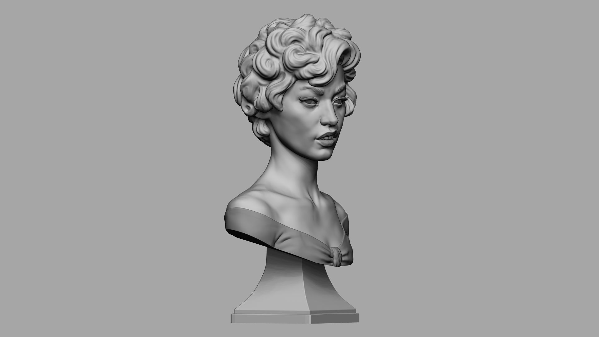 Female bust 006 3D print model_22