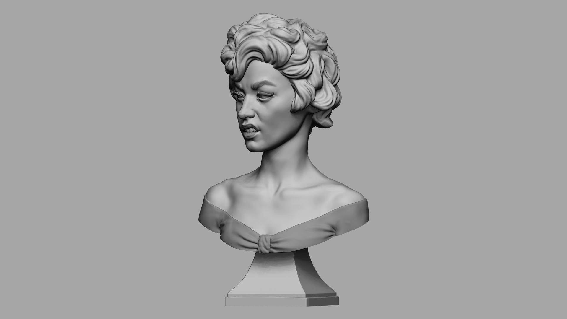 Female bust 006 3D print model_7
