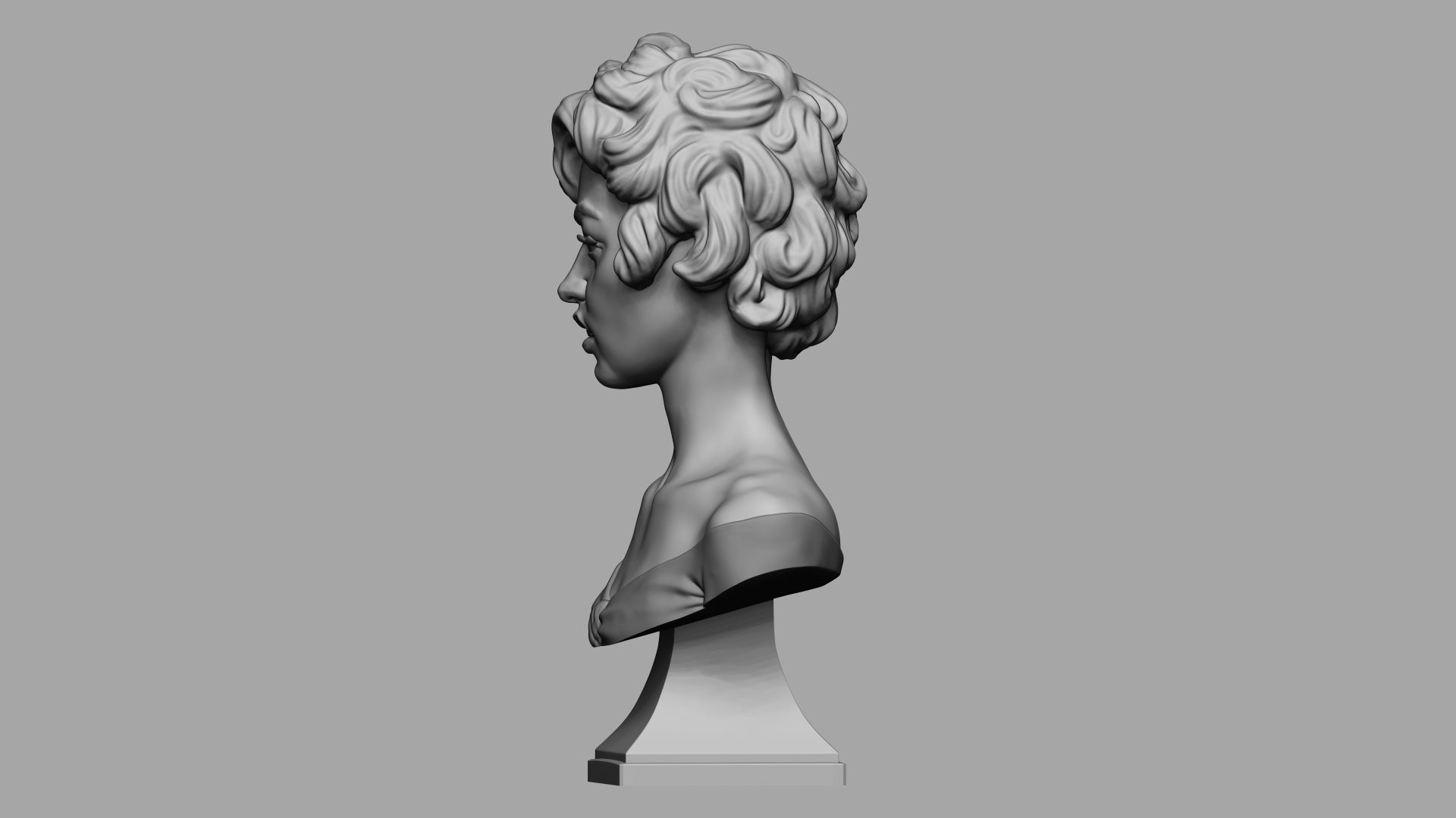 Female bust 006 3D print model_12