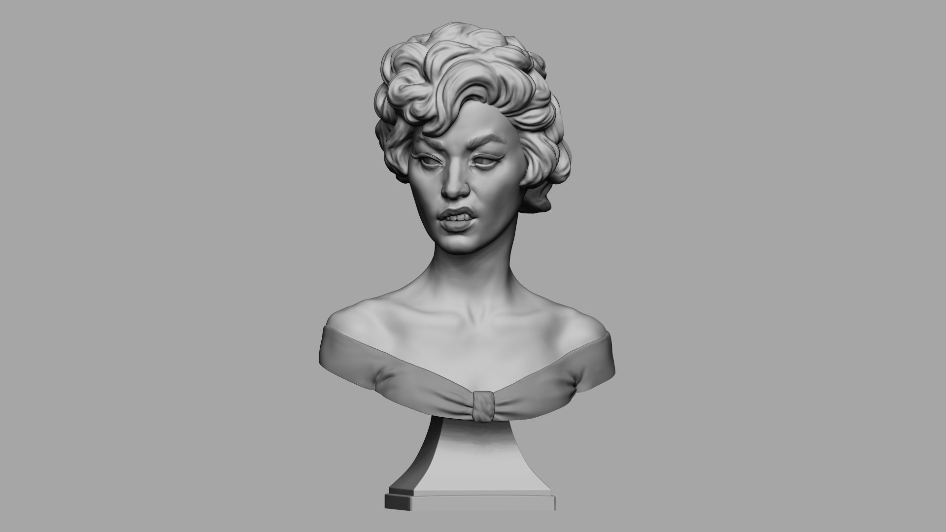 Female bust 006 3D print model_4