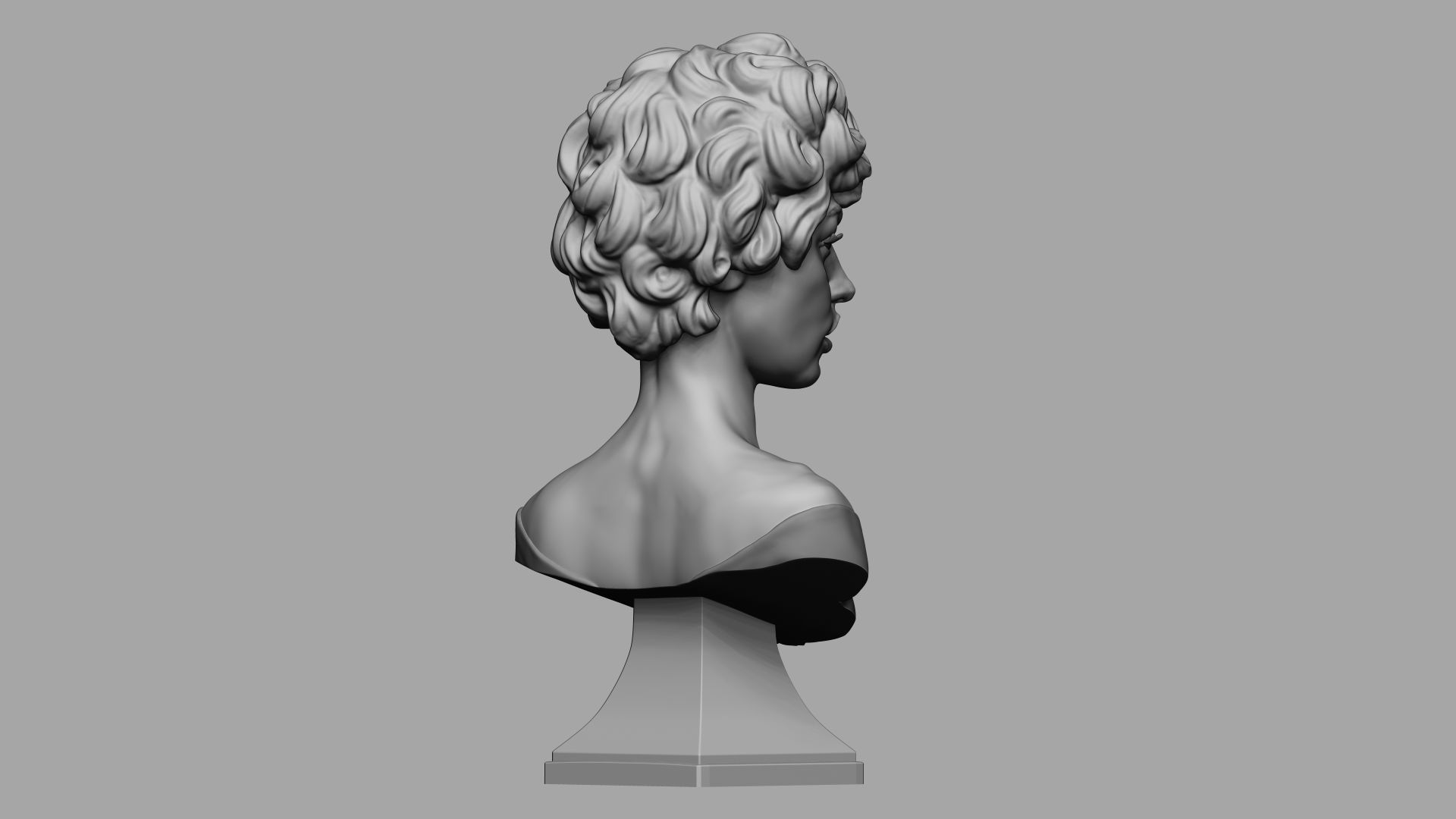 Female bust 006 3D print model_19