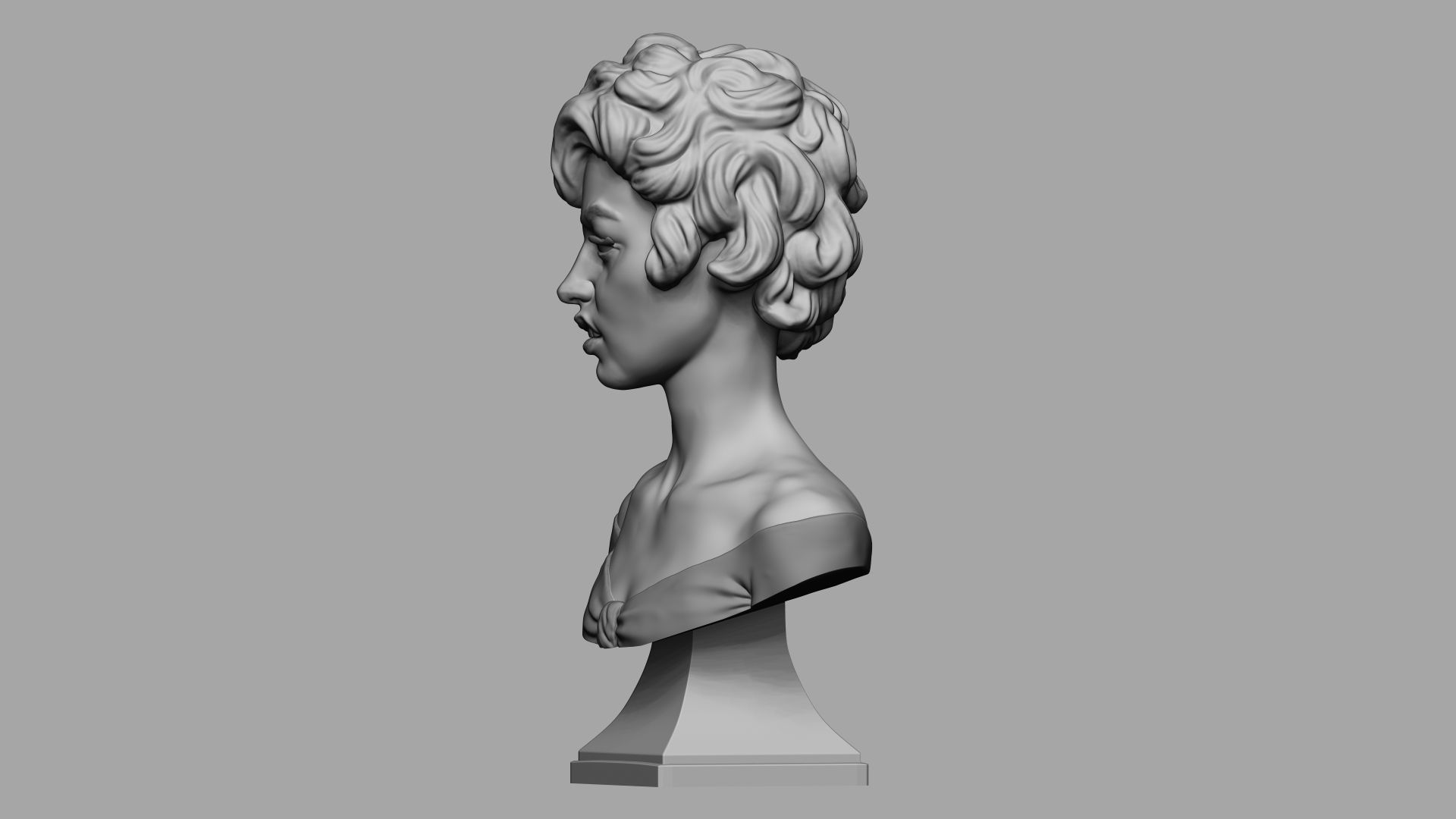 Female bust 006 3D print model_11