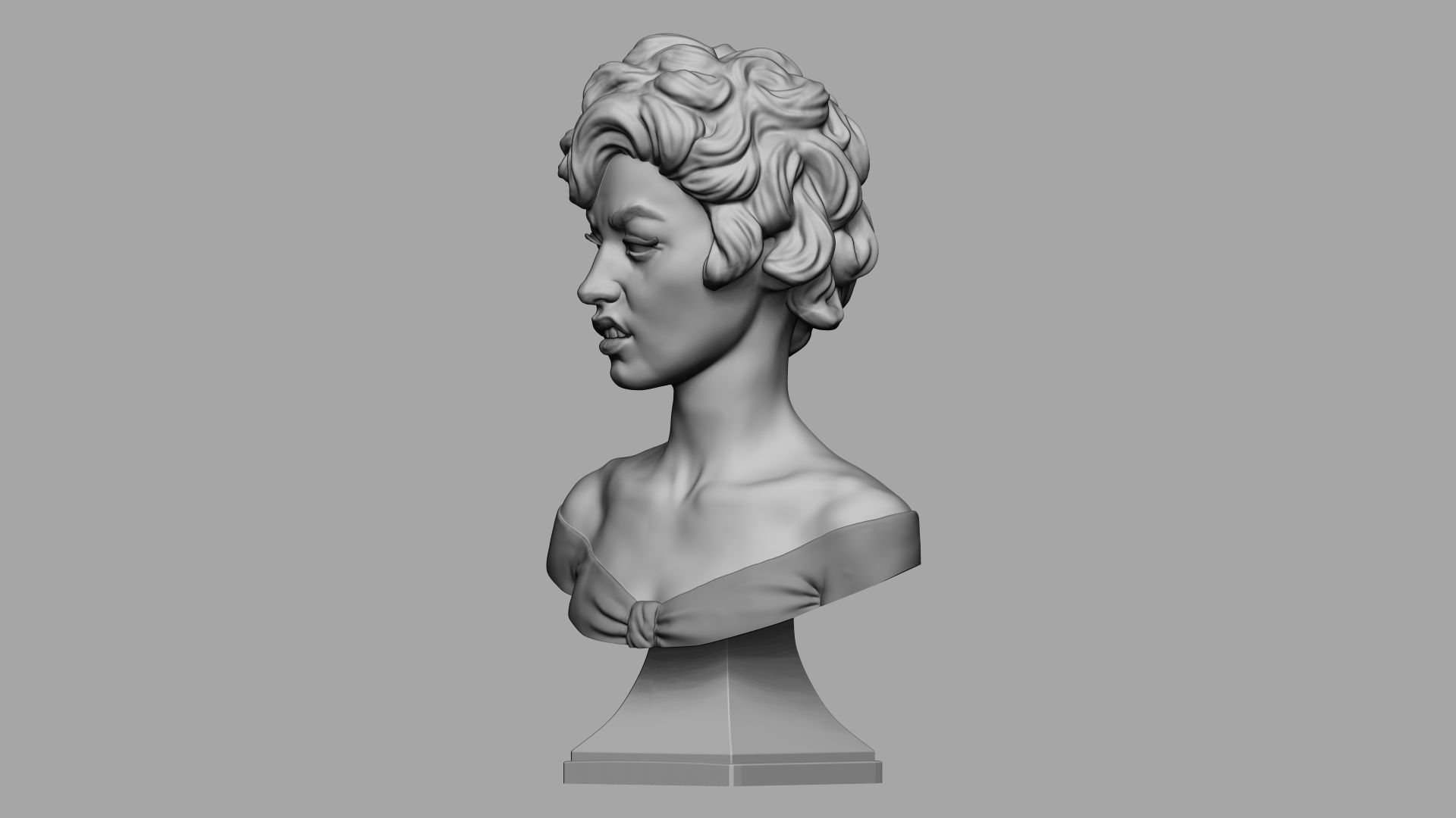 Female bust 006 3D print model_9
