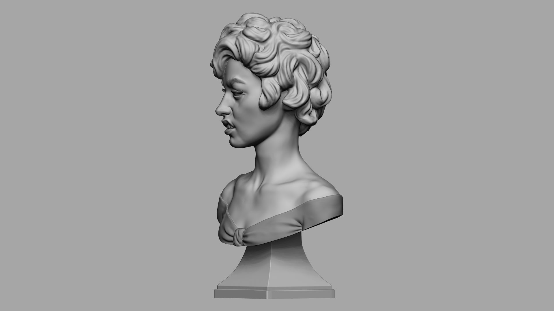 Female bust 006 3D print model_10