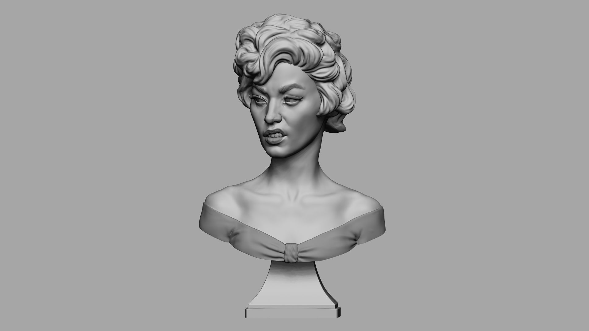 Female bust 006 3D print model_5