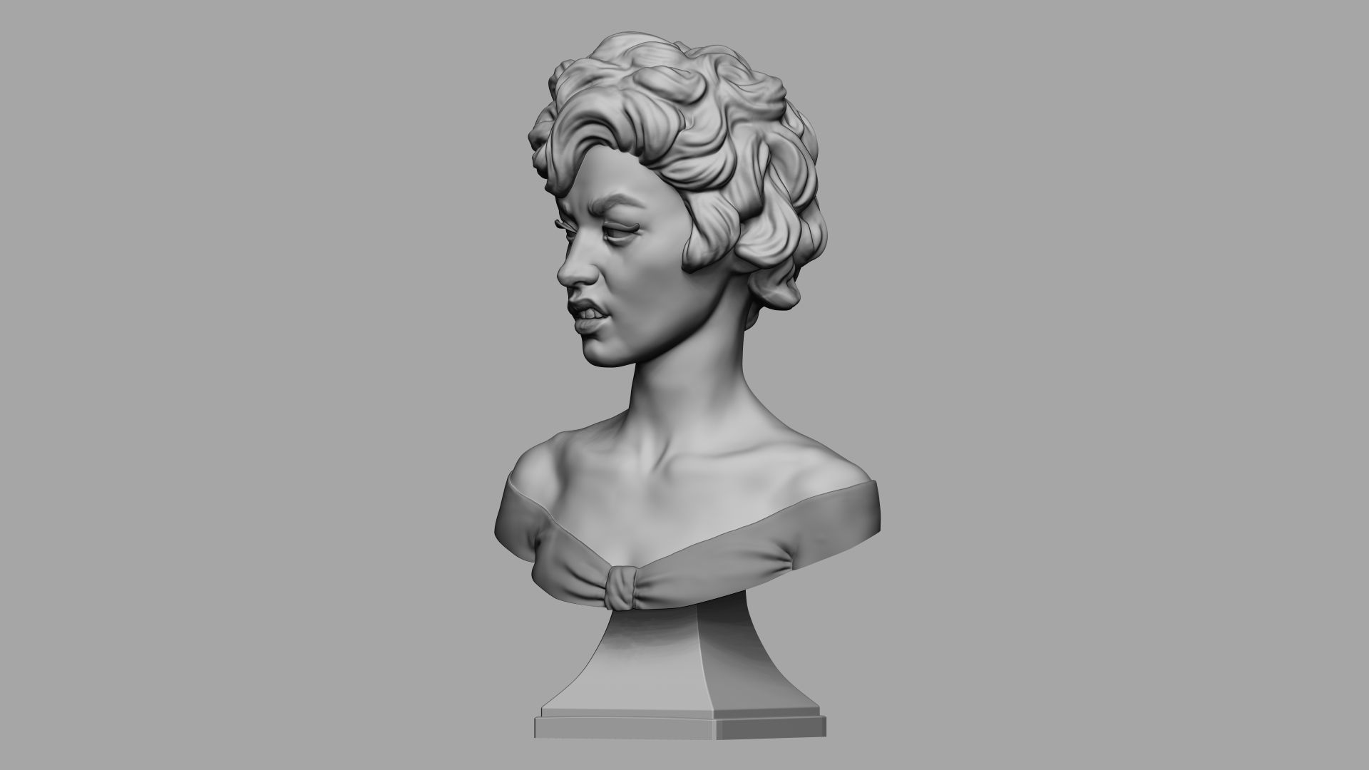 Female bust 006 3D print model_8