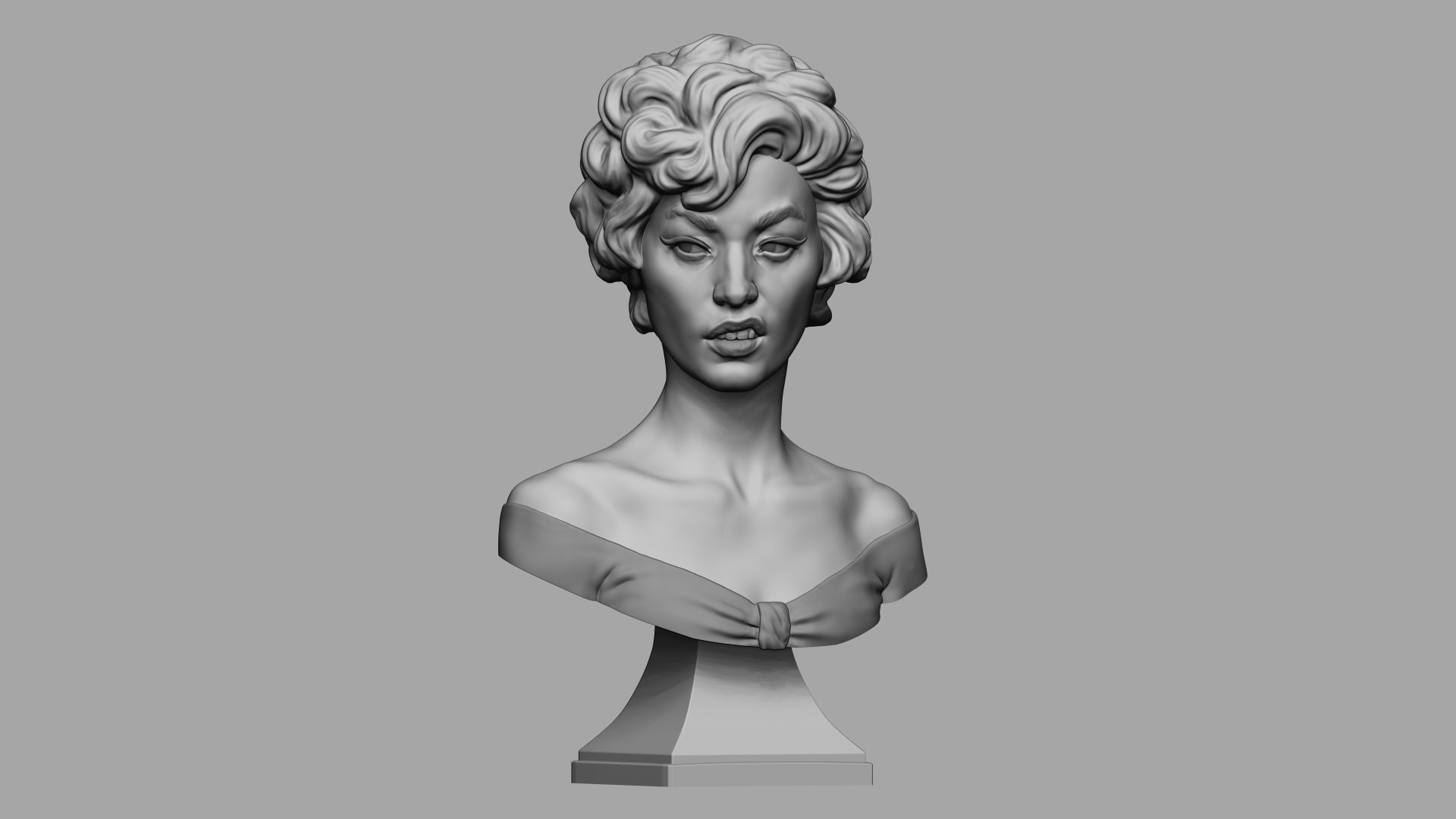 Female bust 006 3D print model_2
