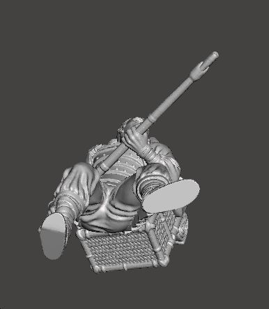 JAPANESE SOLDIER WITH MUSKET MINIATURE MODEL FANTASY GAMES RPG 3D print model_5