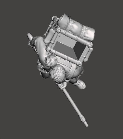 JAPANESE SOLDIER WITH MUSKET MINIATURE MODEL FANTASY GAMES RPG 3D print model_4