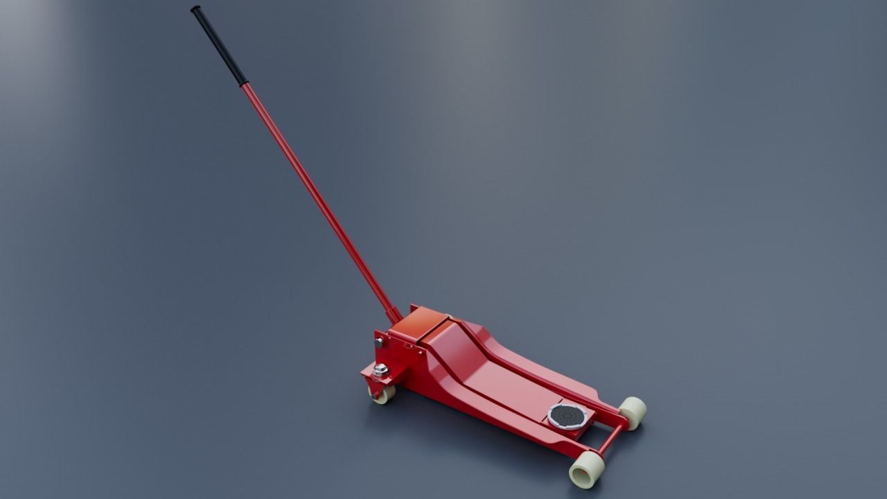 QUICK LIFT LOW PROFILE CAR TROLLEY JACK 3D model CGTrader