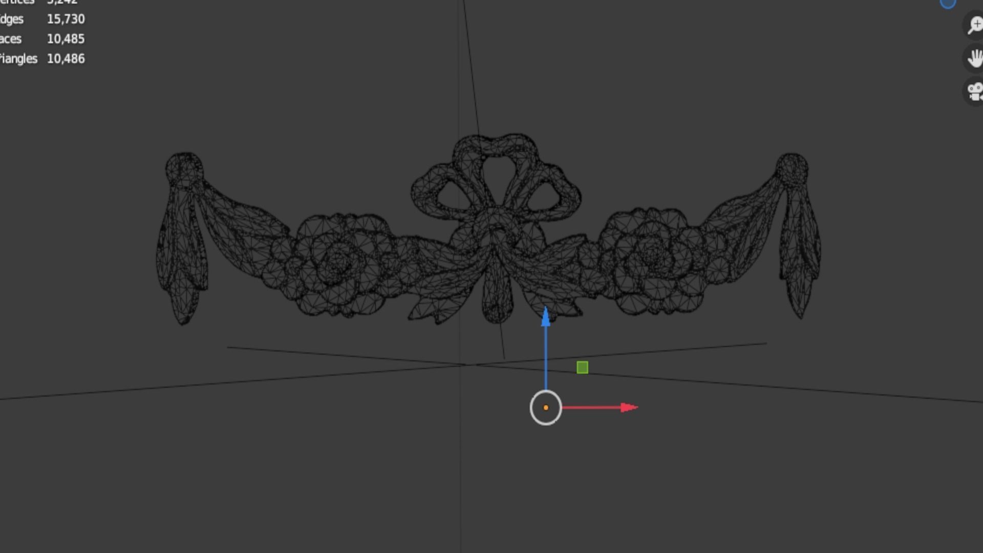 Classic carved decor ornament 402 3D model_5