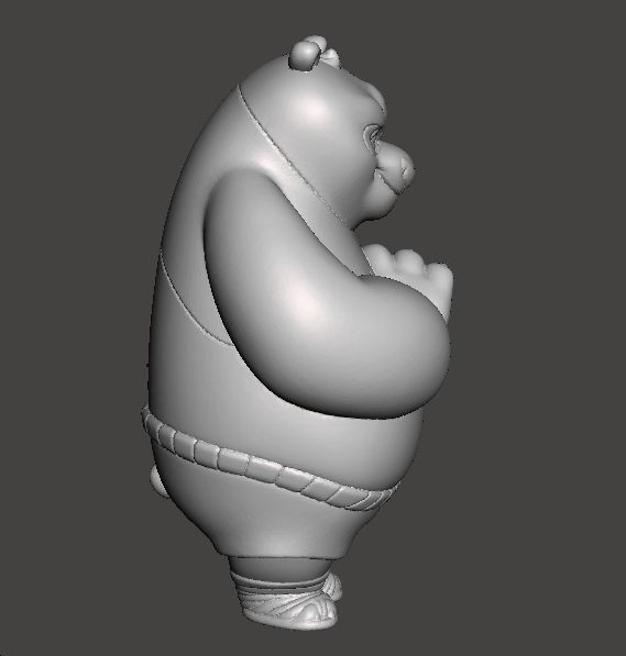KUNG FU PANDA PO VINTAGE FIGURE MODEL TOY FOR KIDS PRINTABLE 3D print model_3