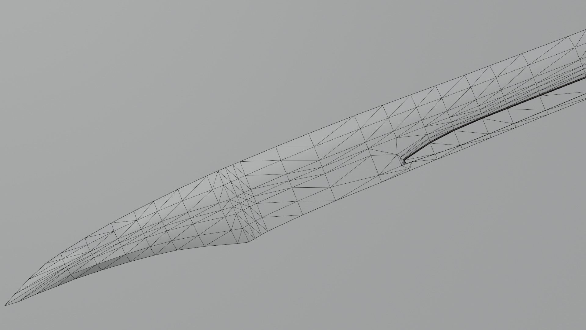 Falchion sword with Gladius handle Low-poly 3D model_12