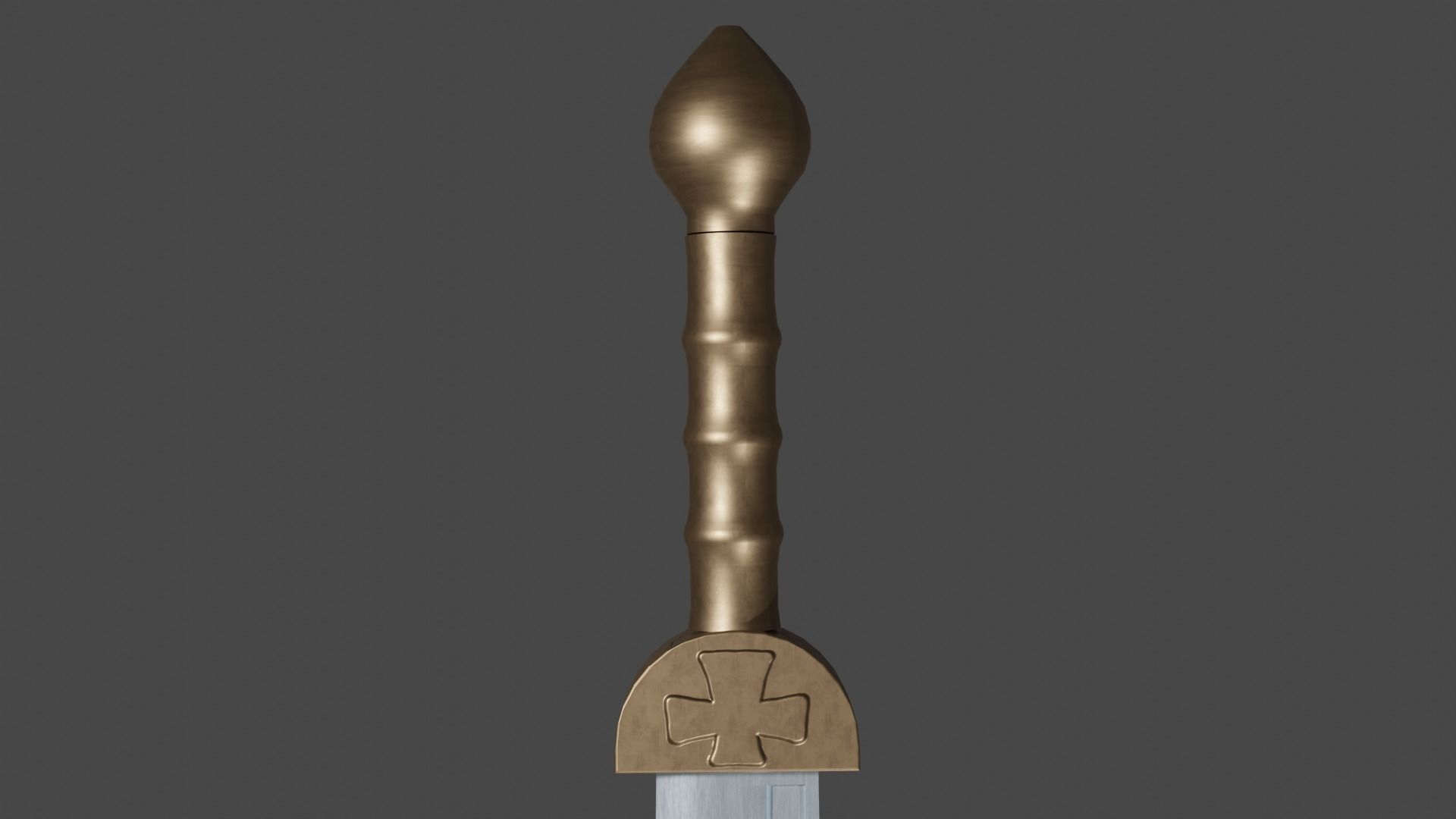 Falchion sword with Gladius handle Low-poly 3D model_8