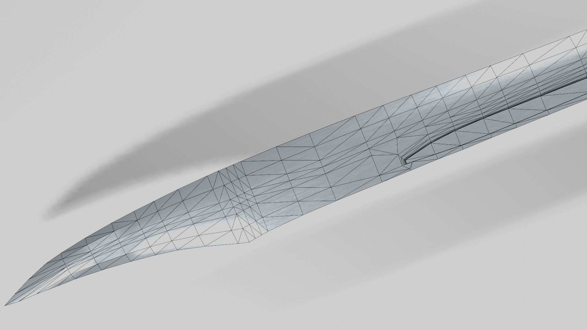 Falchion sword with Gladius handle Low-poly 3D model_11