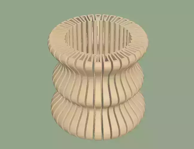 Elegant Succulent Planter 3D Model for Vase Mode Printing