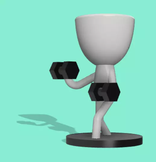 Fitness Enthusiast Robert Planter 3D Model for Gym Decor 3D print model_0
