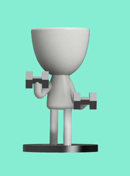Fitness Enthusiast Robert Planter 3D Model for Gym Decor 3D print model_1