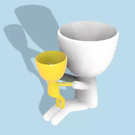 Robert Planter Mom  3D Printable Separated Parts 3D print model_0