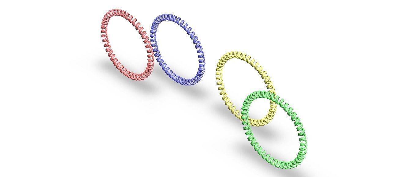 Elastic Coil Plastic Wristbands 3D print model_9