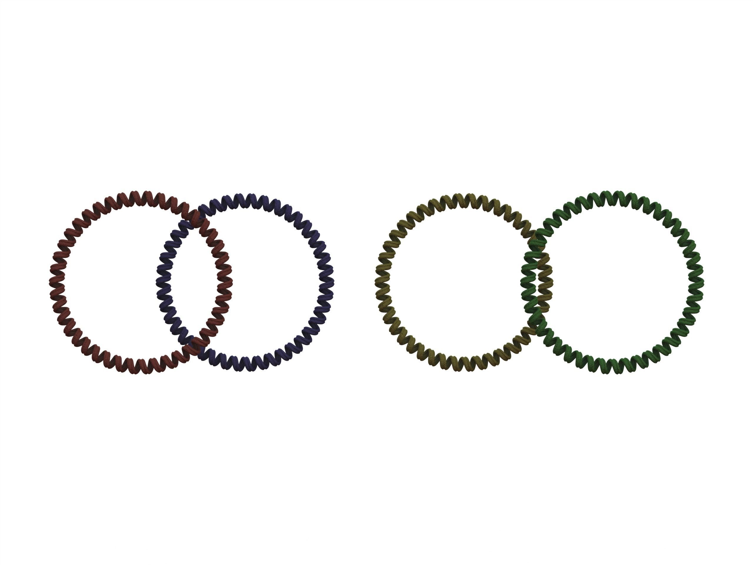 Elastic Coil Plastic Wristbands 3D print model_1