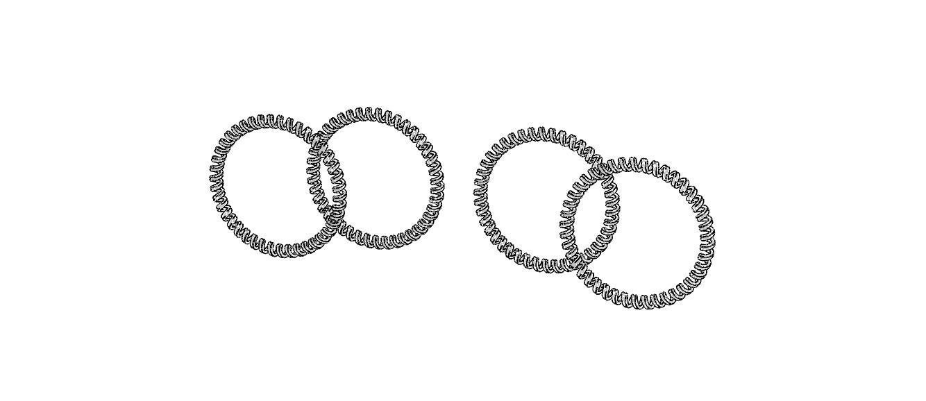 Elastic Coil Plastic Wristbands 3D print model_3