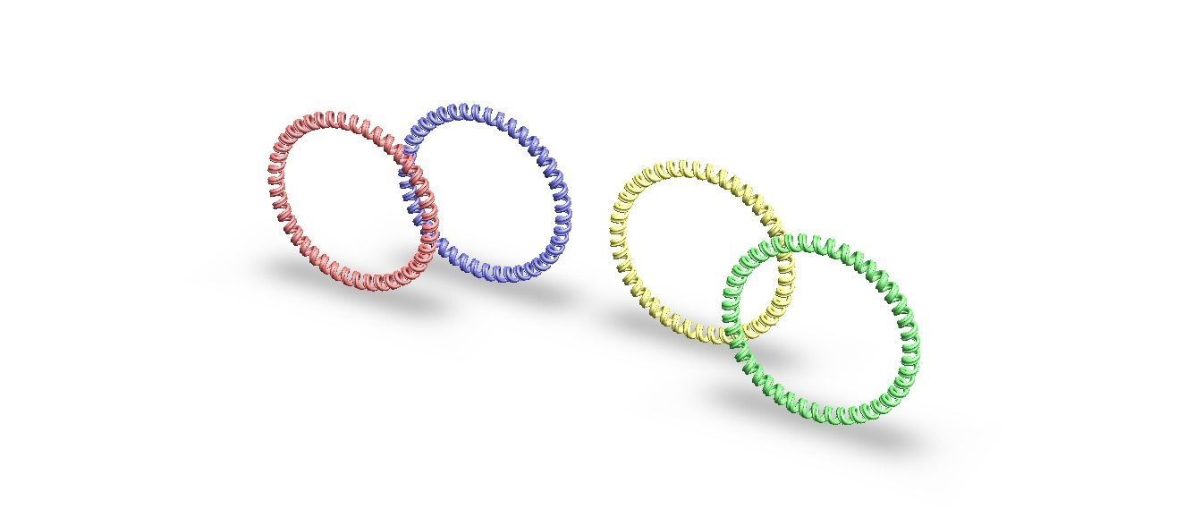 Elastic Coil Plastic Wristbands 3D print model_13