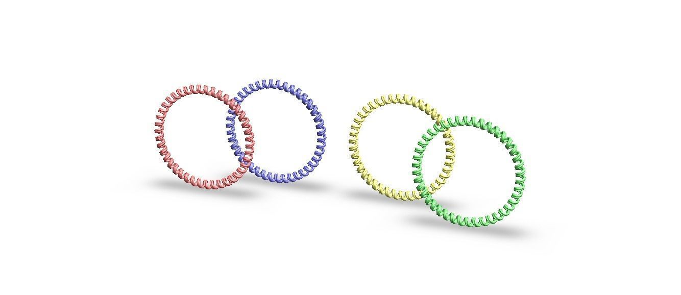 Elastic Coil Plastic Wristbands 3D print model_5