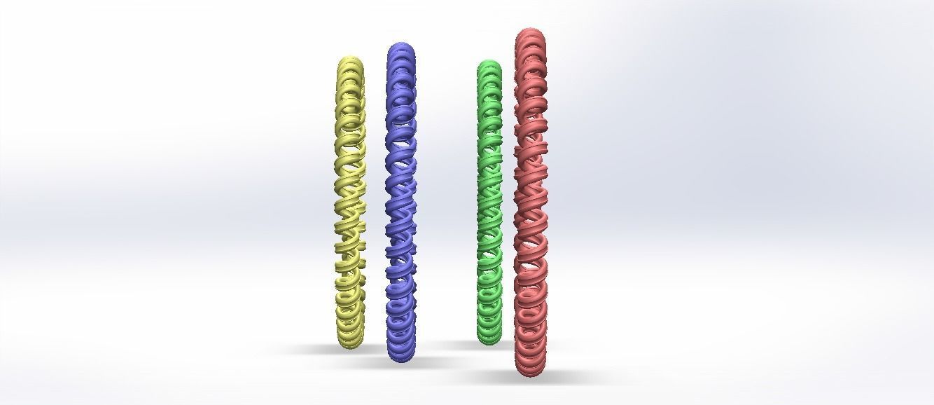 Elastic Coil Plastic Wristbands 3D print model_41