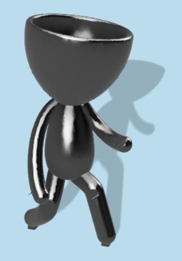 Rocker Robert Planter 3D printable model with separated parts 3D print model_3