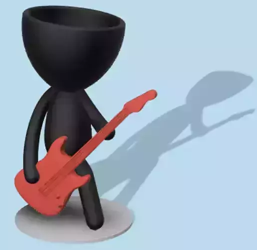 Rocker Robert Planter 3D printable model with separated parts