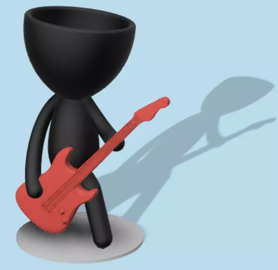 Rocker Robert Planter 3D printable model with separated parts 3D print model_0