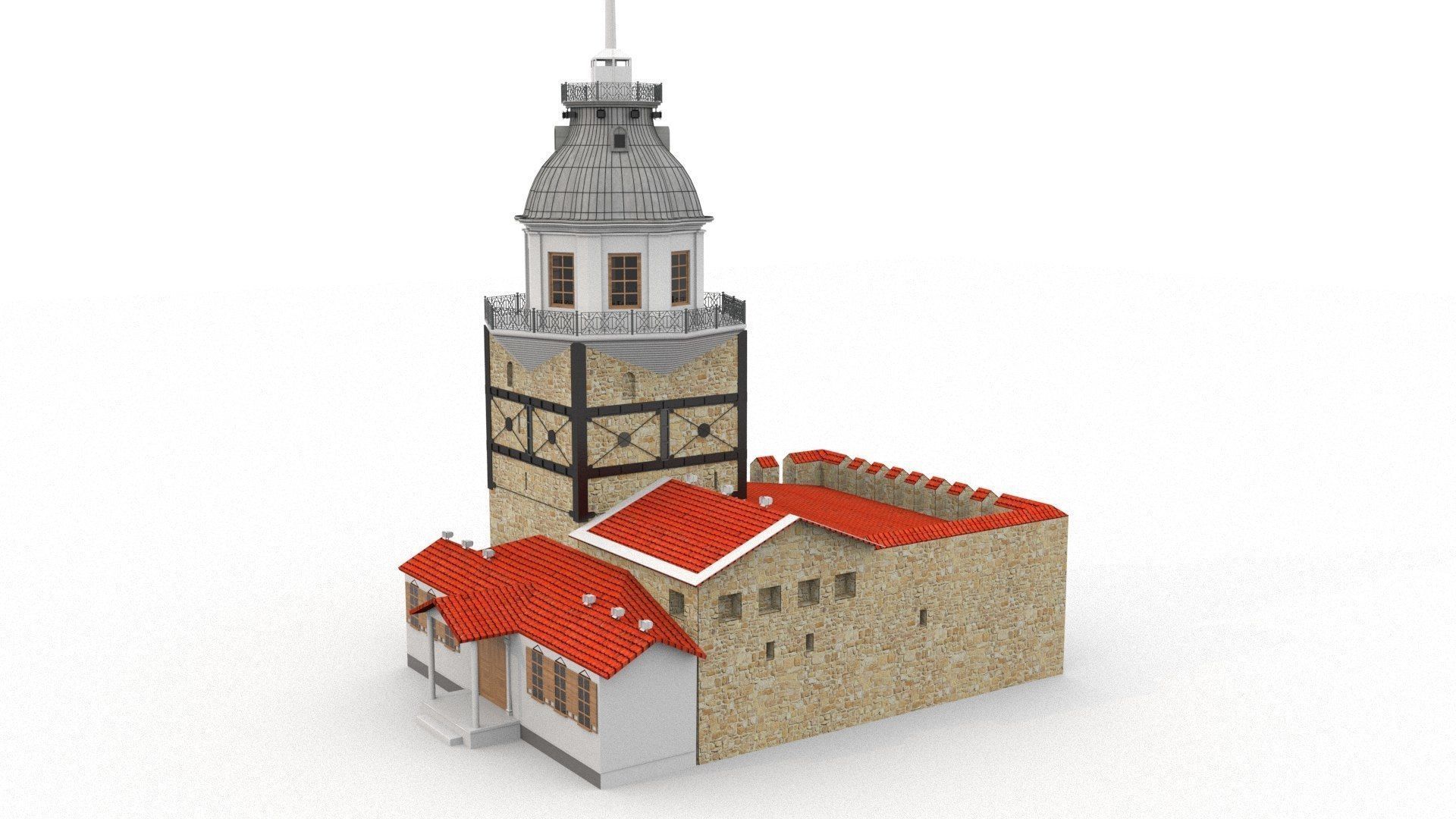 Maiden Tower  Low-poly 3D model_8