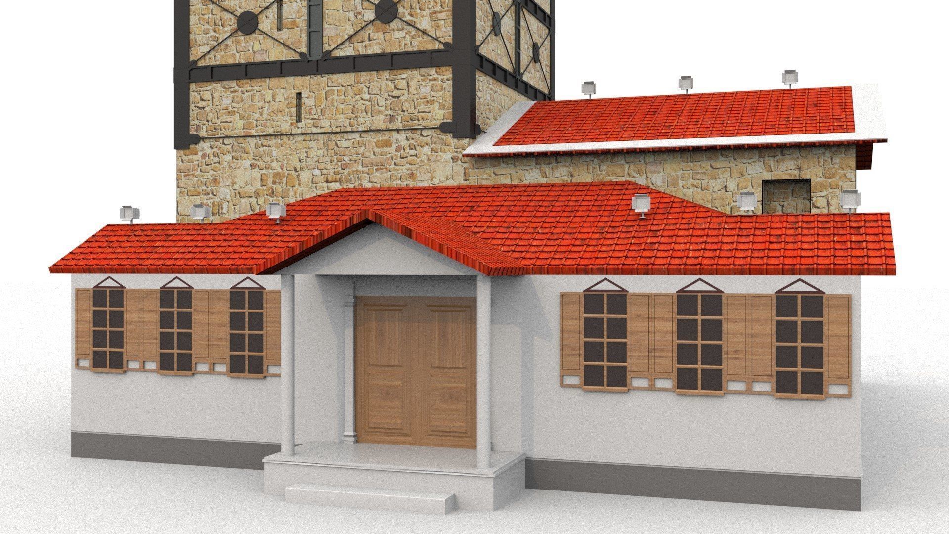 Maiden Tower  Low-poly 3D model_2