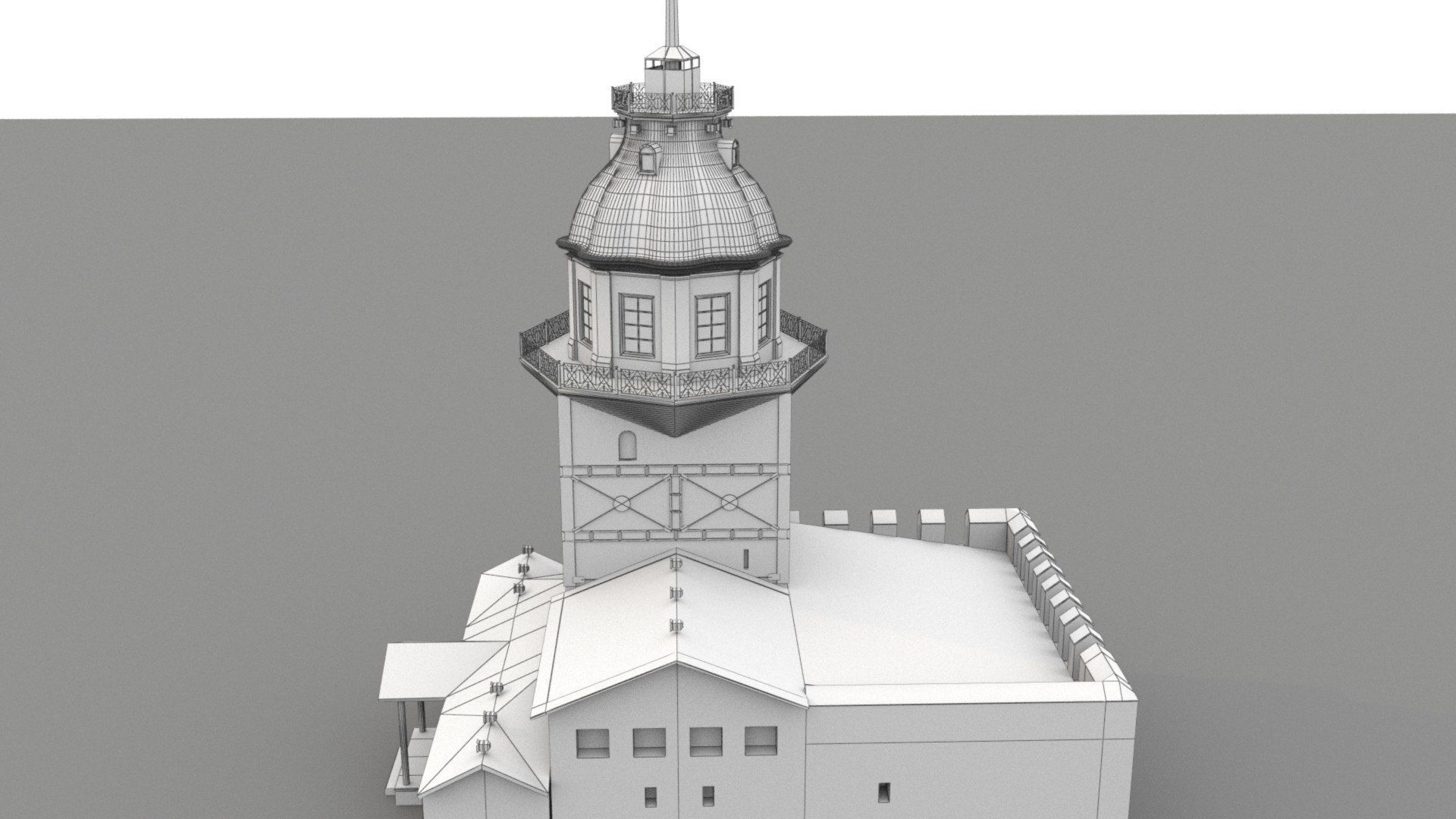 Maiden Tower  Low-poly 3D model_20