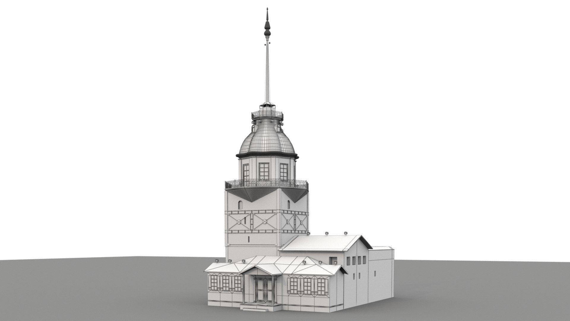 Maiden Tower  Low-poly 3D model_14