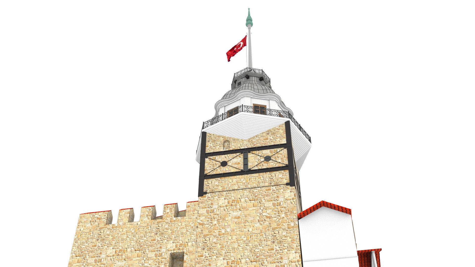 Maiden Tower  Low-poly 3D model_12