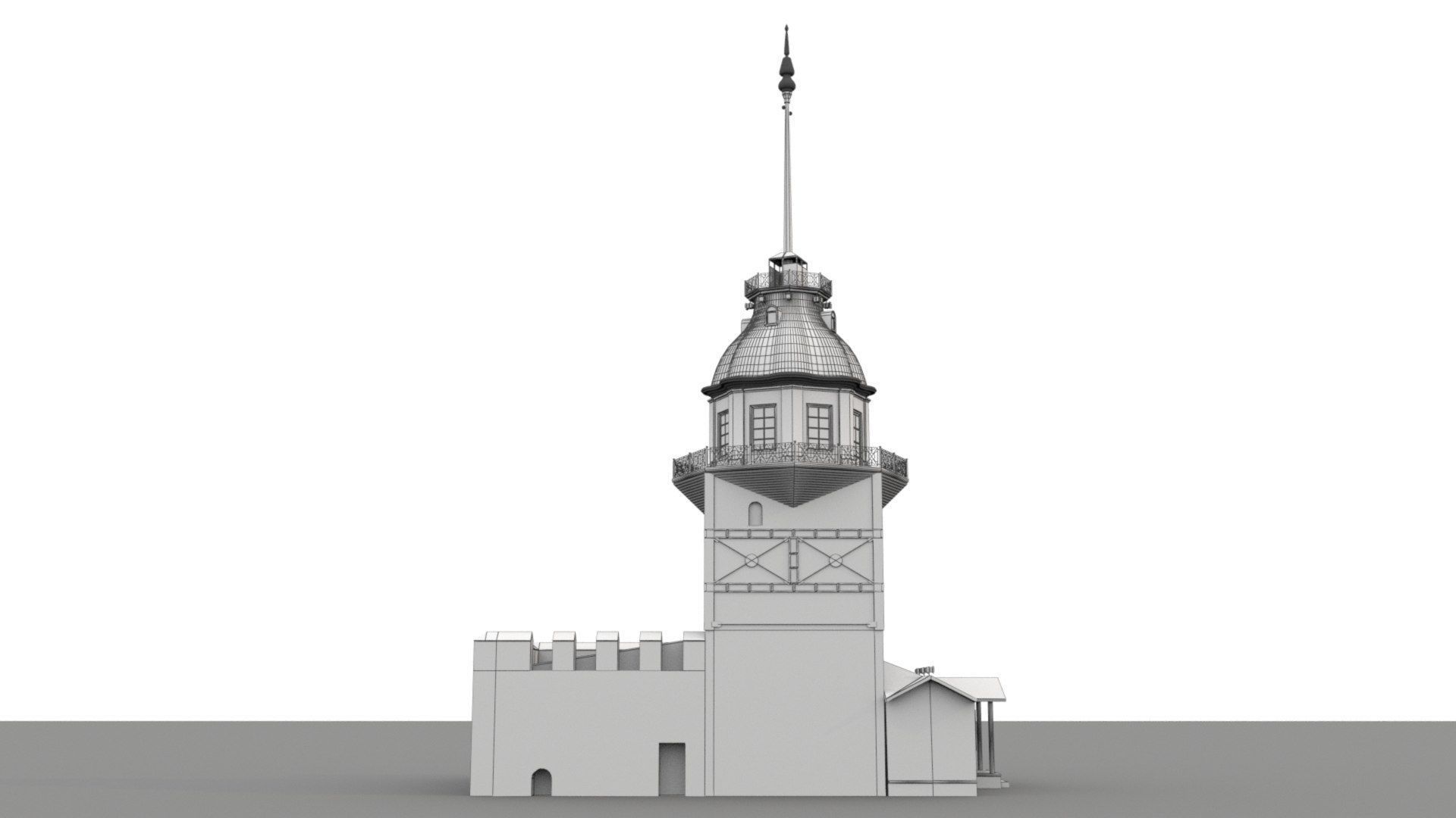 Maiden Tower  Low-poly 3D model_21