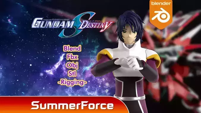 Athrun Zala - Gundam Seed Destiny 3D model