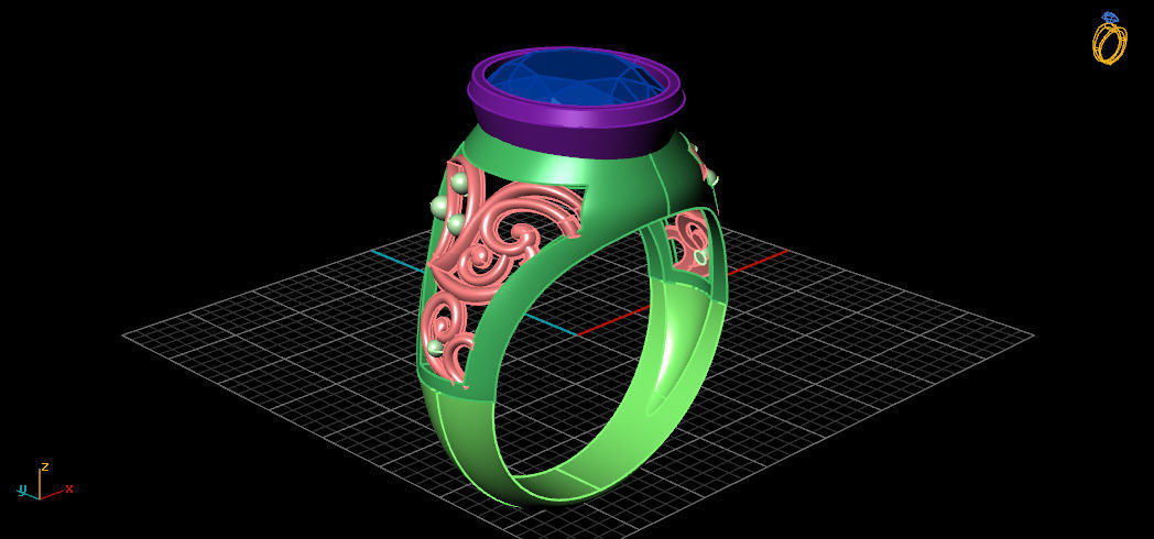 AnTiQuE MeN 6 RiNgS 3D print model_5