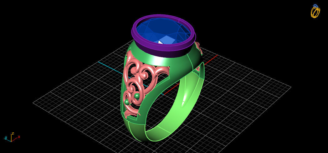 AnTiQuE MeN 6 RiNgS 3D print model_3