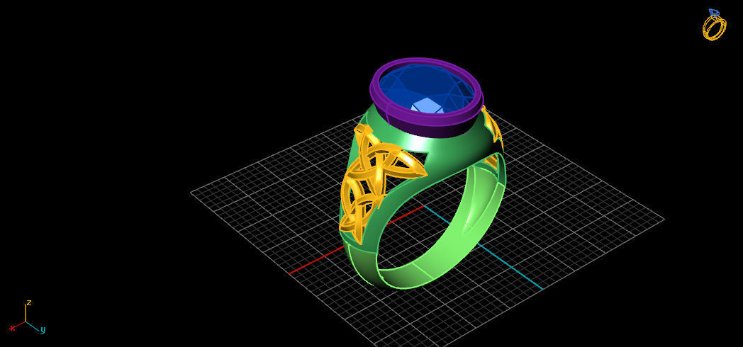 AnTiQuE MeN 6 RiNgS 3D print model_4