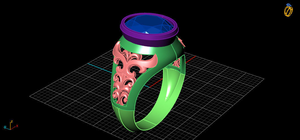 AnTiQuE MeN 6 RiNgS 3D print model_2