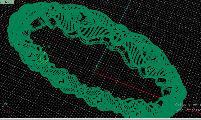 1287 Interwoven Geometric Gold Bangle 12gm 3D print model_3