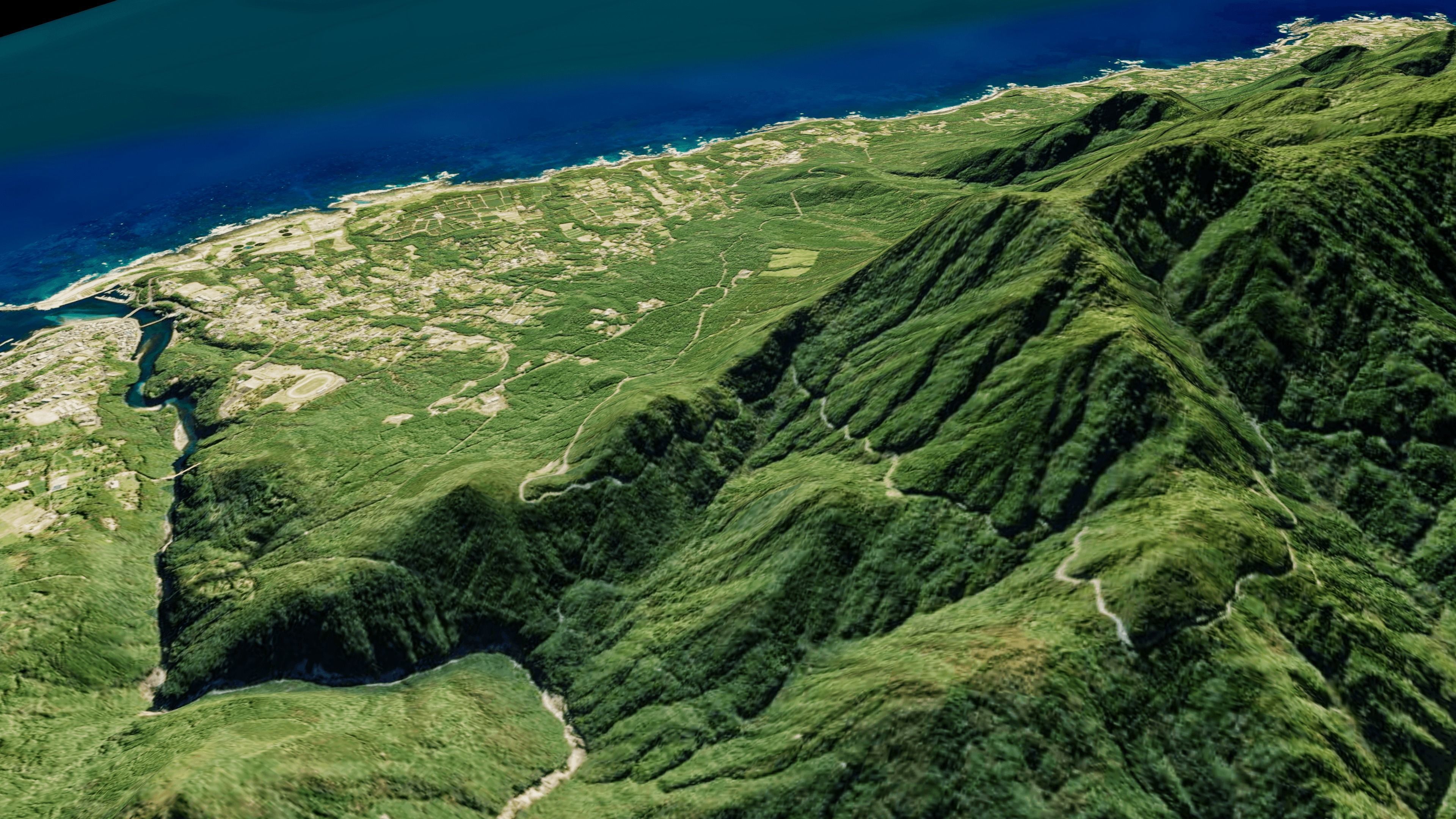 Yakushima full 3d model terrain Low-poly 3D model_4