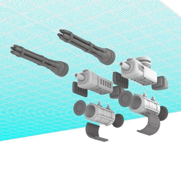 Project Gigante-Superheavy Gatling and Battle Cannon Upgrades 3D print model_23