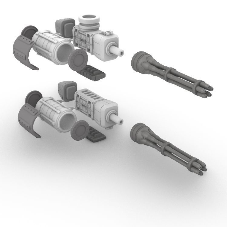 Project Gigante-Superheavy Gatling and Battle Cannon Upgrades 3D print model_14