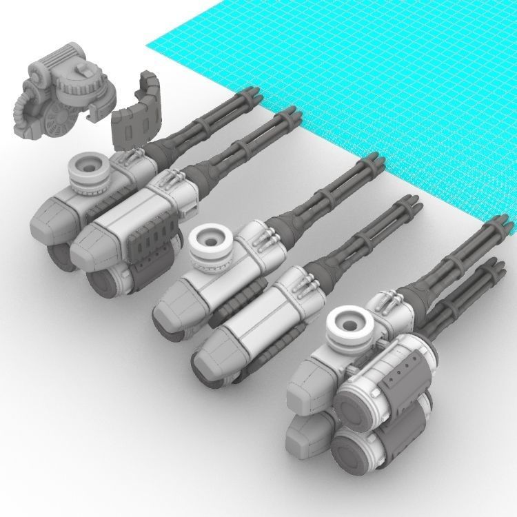 Project Gigante-Superheavy Gatling and Battle Cannon Upgrades 3D print model_13