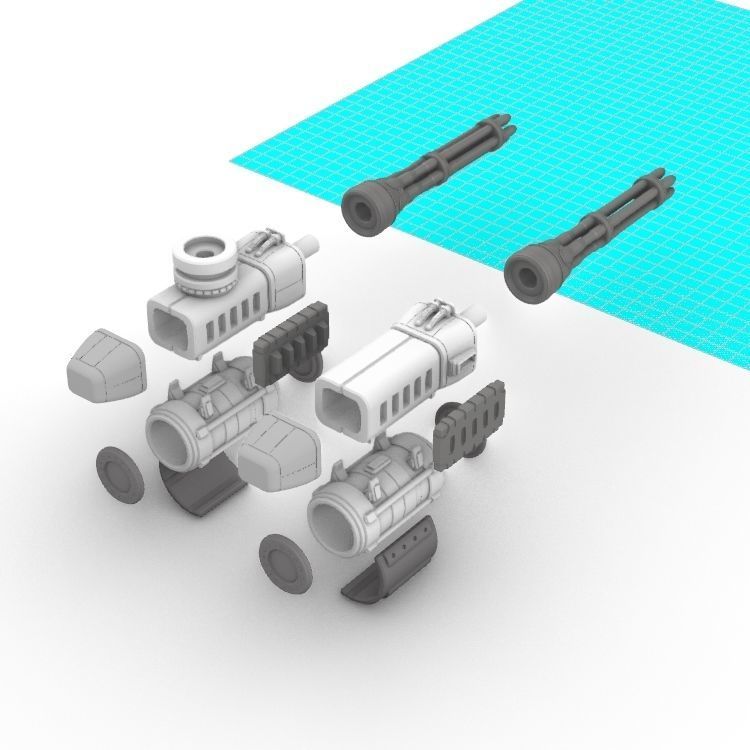 Project Gigante-Superheavy Gatling and Battle Cannon Upgrades 3D print model_24